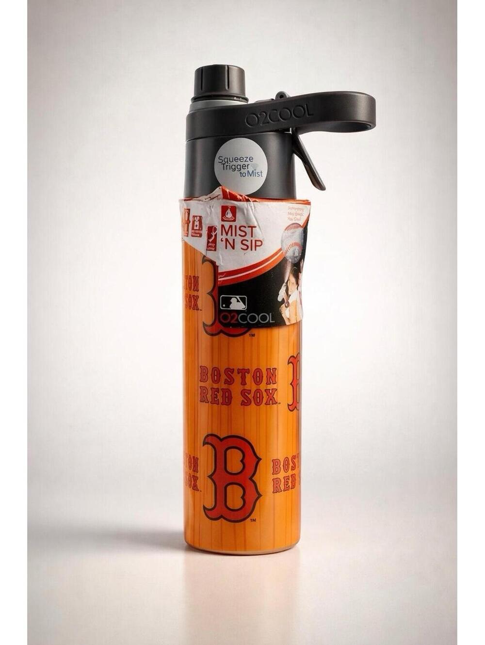 O2COOL Boston Red Sox Mist 'N Sip Water Bottle 12 Inch Sports Bottle MLB